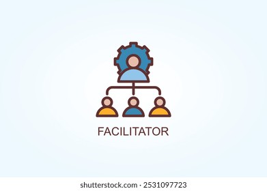 Ilustração De Símbolo De Vetor Ou De Sinal De Logotipo Do Facilitador