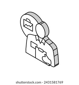 facilities manager repair worker isometric icon vector. facilities manager repair worker sign. isolated symbol illustration