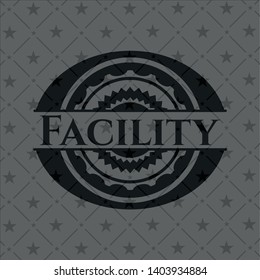 Facility black emblem. Vintage. Vector Illustration. Detailed.