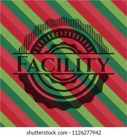 Facility christmas style emblem.