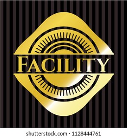 Facility gold shiny badge