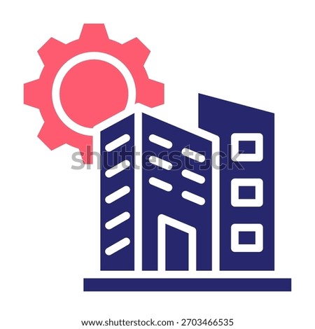Facility Management Icon Color Fill Style Vector Illustration