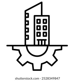 ícone Gerenciamento de instalações, serviço doméstico