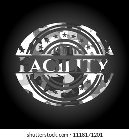 Facility on grey camo pattern