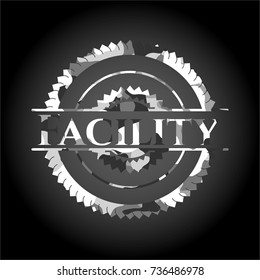 Facility on grey camouflage texture