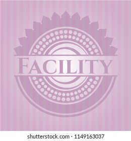 Facility pink emblem