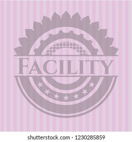 Facility realistic pink emblem