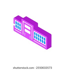 instalação escola edifício ícone isométrico vetor. instalação escola edifício sinal. ilustração símbolo isolado