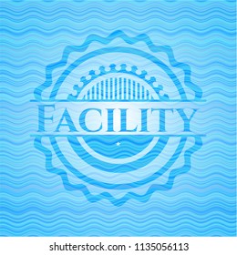 Facility water wavec oncept emblem.