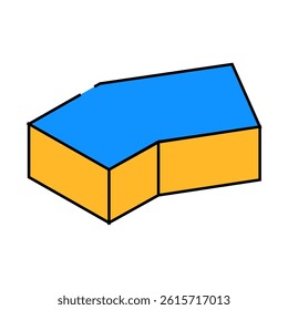 facing brick for building line icon vector. facing brick for building sign. isolated symbol illustration