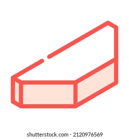 facing brick color icon vector. facing brick sign. isolated symbol illustration