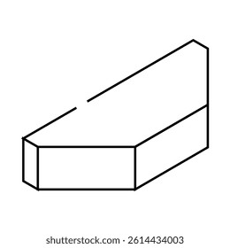 facing brick line icon vector. facing brick sign. isolated contour symbol black illustration