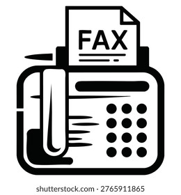 Facsimile icon simple fax icon vector illustration isolated office communication device symbol for business document transfer themes