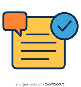 fact check real idea flat color vector illustration template design