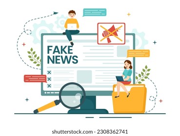 Fact Check Vector Illustration With Myths vs Facts News for Thorough Checking or Compare Evidence in Flat Cartoon Hand Drawn Landing Page Templates