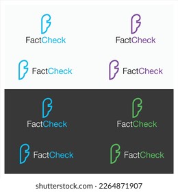 Fact Check Web Iconic Logo Design with Letter F