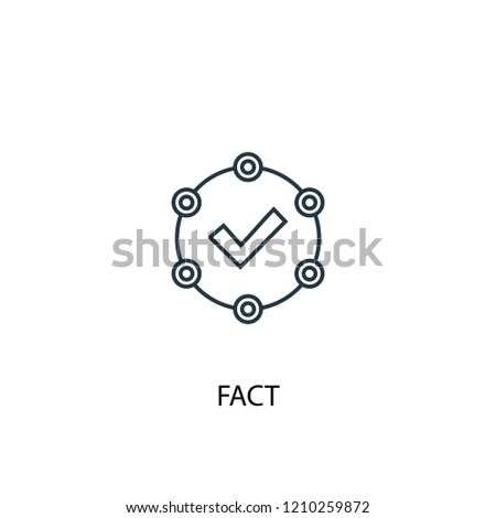 fact concept line icon. Simple element illustration. fact  concept outline symbol design. Can be used for web and mobile UI/UX