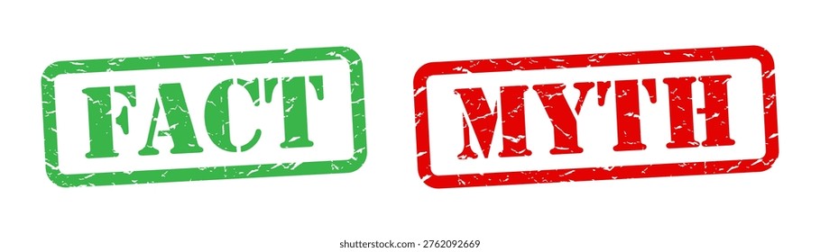 Fact and Myth stamp icons	