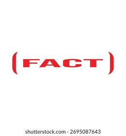 Fact Rubber Stamp. Red Rubber Grunge Stamp Vector Illustration