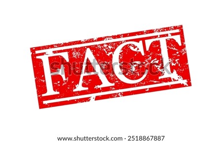 Fact sign with grunge effect, rubber stamp - vector illustration	