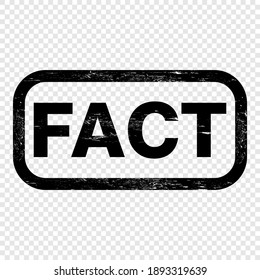 Fact, stamp rubber and label