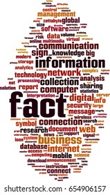 Fact word cloud concept. Vector illustration