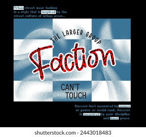 Faction T shirt design vector illustration