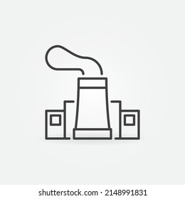 Factor Building linear vector Air Pollution concept icon or logo element