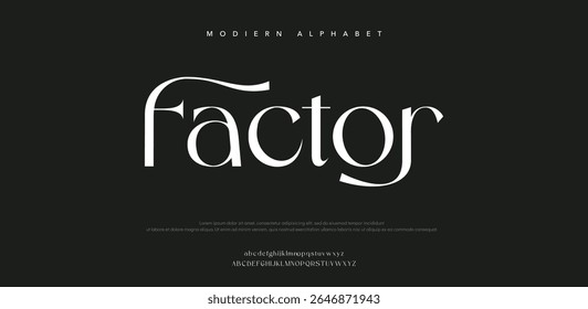 Factor creative modern stylish calligraphy letter logo design