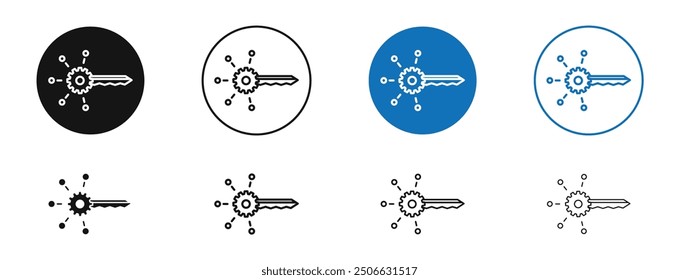 Factor vector icon in black and blue colors