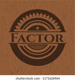 Factor wood emblem. Retro