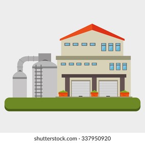 Factories and industries graphic design, vector illustration eps10