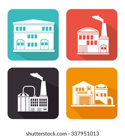 Factories and industries graphic design, vector illustration eps10