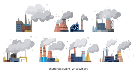 Factories vector illustration. Manufacturing is language spoken by factories, dialect engineering and technological mastery Factories metaphor is dance, each movement step in choreography