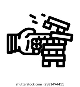 factors risk line icon vector. factors risk sign. isolated contour symbol black illustration