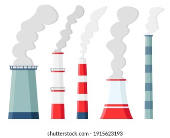 Factory Air Pollution Environmental Contamination Carbon Stock Vector ...