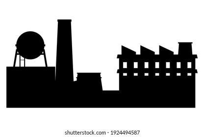 Factory area background silhouette illustration