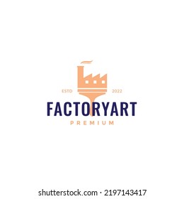 factory art brush logo design