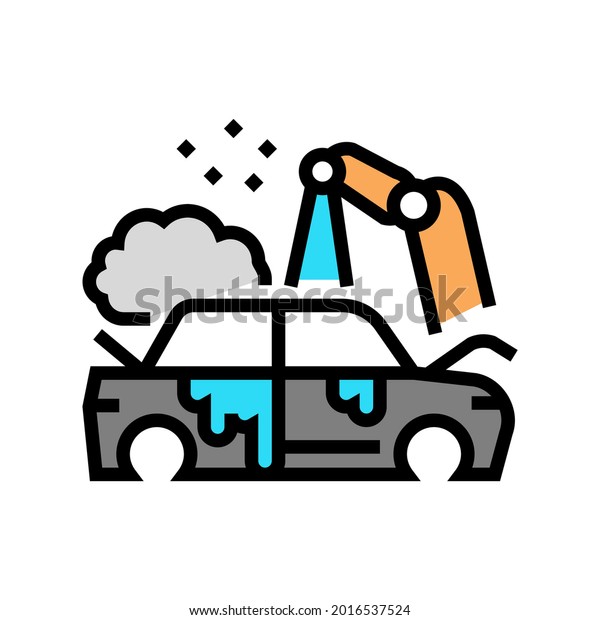 factory auto paint job color\
icon vector. factory auto paint job sign. isolated symbol\
illustration