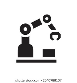 Factory Automation Symbol auf weißem Hintergrund
