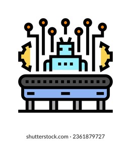 factory automation manufacturing engineer color icon vector. factory automation manufacturing engineer sign. isolated symbol illustration