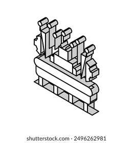 factory automation manufacturing engineer isometric icon vector. factory automation manufacturing engineer sign. isolated symbol illustration