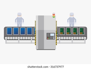 Factory automation of Television,Image illustration