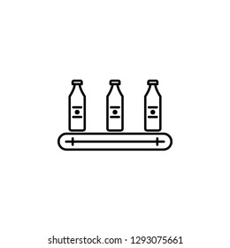 factory, bottle, production icon. Element of production icon for mobile concept and web apps. Thin line factory, bottle, production icon can be used for web and mobile