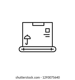factory, box, conveyor icon. Element of production icon for mobile concept and web apps. Thin line factory, box, conveyor icon can be used for web and mobile
