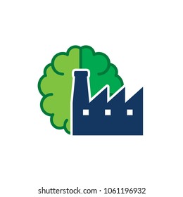Factory Brain Logo Icon Design