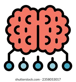 Factory brainstorming icon outline vector. Industry engineer. Process worker color flat