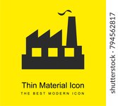 Factory bright yellow material minimal icon or logo design