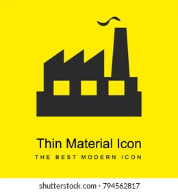 Factory bright yellow material minimal icon or logo design