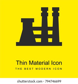 Factory bright yellow material minimal icon or logo design